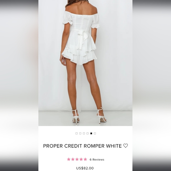 PROPER CREDIT ROMPER WHITE - Picture 9 of 9